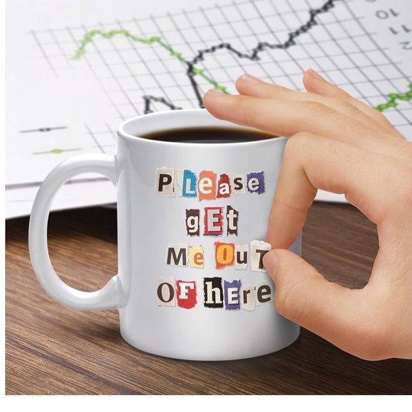 NWT NIB Fred Store Mixed MESSAGES Do-It-Yourself Ransom Note Mug Cup 2011 HTF - Picture 3 of 3